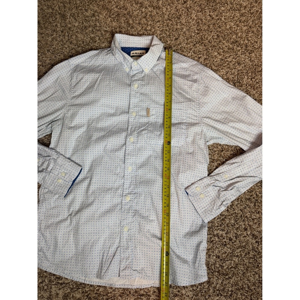 Ariat Mens Modern Fit Medallion Print Long Sleeve Button Down Shirt 10043708 M - Picture 3 of 7